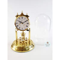 23cm Gold Anniversary Clock With Swarovski Crystal Balls & White Dial By HALLER image