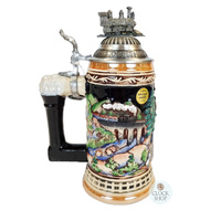 Train Beer Stein With Pewter Train On Lid 0.5L By KING image