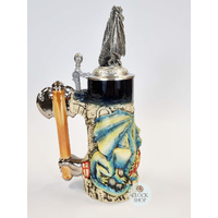 Dragon Beer Stein With Pewter Dragon On Lid 0.75L By KING image