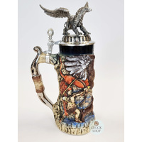 Griffin Beer Stein With Pewter Griffin On Lid 0.75L By KING image