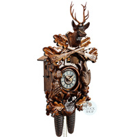 After The Hunt 8 Day Mechanical Carved Cuckoo Clock 42cm By ENGSTLER image