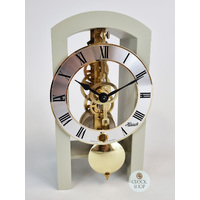 18cm Grey Mechanical Skeleton Table Clock By HERMLE image