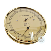 10.3cm Gold Thermometer & Hair Hygrometer By FISCHER image