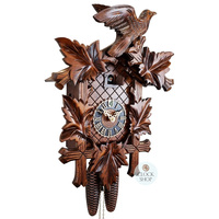 5 Leaf & Bird 8 Day Mechanical Carved Cuckoo Clock 47cm By HÖNES image