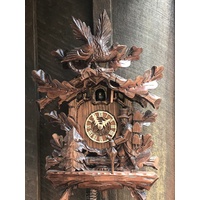 Clock Peddler 1 Day Mechanical Carved Cuckoo Clock 42cm By Master Carvers Club image