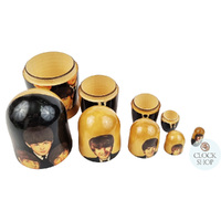 The Beatles Russian Dolls- Black & Gold 11cm (Set Of 5) image