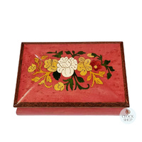 Rose Wooden Musical Jewellery Box With Floral Inlay- Large (Tchaikovsky- Waltz Of The Flowers) image