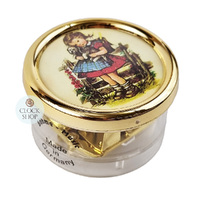 Round Acrylic Music Box With Hummel Girl & Dog (Bing Crosby- True Love) image