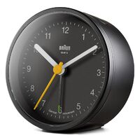 7.5cm Black Analogue Alarm Clock By BRAUN image