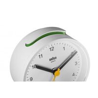 7.5cm White Analogue Alarm Clock By BRAUN image