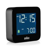 6cm Black Digital Travel Alarm Clock By BRAUN image