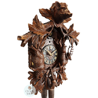Hunting Scene With Boar Head 8 Day Mechanical Carved Cuckoo Clock 51cm By GERHARD SCHMIEDER image