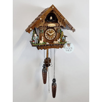 Heidi House Battery Chalet Cuckoo Clock With Dog & Goat 22cm By ENGSTLER image