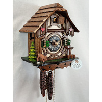 Deer & Water Trough 1 Day Mechanical Chalet Cuckoo Clock 23cm By ENGSTLER image