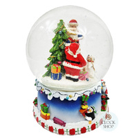19.5cm Musical Snow Globe With Santa And Train (Let It Snow) image