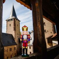 40cm Purple & Pink King Nutcracker By Seiffener image