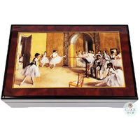 Wooden Musical Jewellery Box- Dance Class At The Opera By Edgar Degas (Tchaikovsky- Swan Lake) image