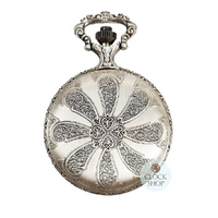 48mm Rhodium Unisex Pocket Watch With Trotter Horse By CLASSIQUE (Arabic) image