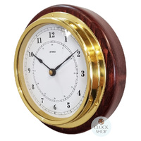 17cm Mahogany Nautical Quartz Clock By FISCHER image