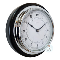 17cm Black Nautical Quartz Clock By FISCHER image
