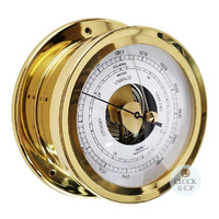 16.5cm Polished Brass Barometer By FISCHER image