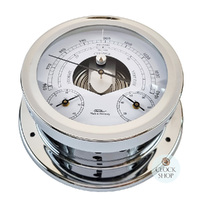 16.5cm Chrome Barometer With Thermometer & Hygrometer By FISCHER image