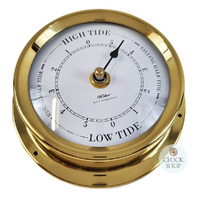 12.5cm Polished Brass Quartz Tide Clock By FISCHER image