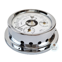 12.5cm Chrome Barometer With Thermometer & Hygrometer By FISCHER image