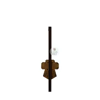 Small Walnut Chalet Style Novelty Quartz Clock Pendulum (110mm) image