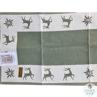Green Reindeer Table Runner By Schatz (100cm) image