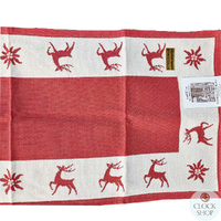 Red Reindeer Table Runner By Schatz (100cm) image