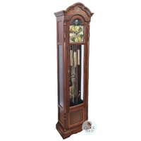 211cm Walnut Grandfather Clock With Westminster Chime & Moon Dial By AMS image