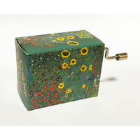 Classic Art Hand Crank Music Box- Farm Garden by Klimt (Free As The Wind) image