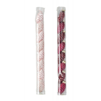 5cm Pink Or Red Glass Hanging Decoration (Set Of 8) image