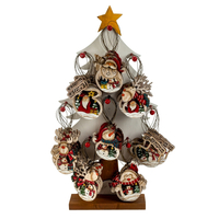 9cm Wooden Christmas Figures Hanging Decoration- Assorted Designs image