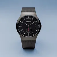 40mm Classic Collection Mens Watch With Black Dial & Milanese Strap By BERING image