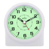 12cm Central White Smartlite Silent Analogue Alarm Clock By ACCTIM (No Alarm) image
