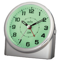 12cm Central Silver Smartlite Silent Analogue Alarm Clock By ACCTIM image