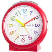 11cm Lulu Red Time Teaching Silent Analogue Alarm Clock By ACCTIM image