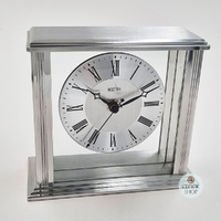 14cm Hamilton Silver Battery Table Clock With Floating Dial By ACCTIM image