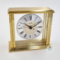 14cm Hamilton Gold Battery Table Clock With Floating Dial By ACCTIM image