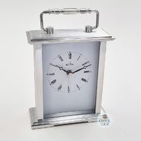 14.5cm Gainsborough Silver Battery Carriage Clock With Alarm By ACCTIM image