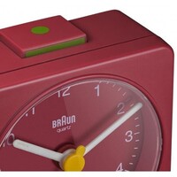 6cm Red Analogue Travel Alarm Clock By BRAUN  image