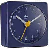 6cm Blue Analogue Travel Alarm Clock By BRAUN image