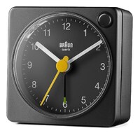 6cm Black Analogue Travel Alarm Clock By BRAUN image