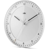 30cm White Silent Modern Wall Clock By BRAUN image