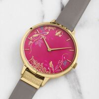 Gold Chelsea Grey Leather Band By SARA MILLER image