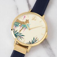 Gold Tahiti Collection Cream Leopard Dial By SARA MILLER image