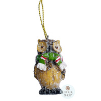 4cm Owl With Scarf Hanging Decoration- Assorted Designs image