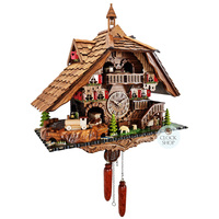 Train in Tunnel Battery Chalet Cuckoo Clock 50cm By ENGSTLER image